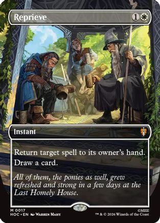 Reprieve (Borderless) (HOC-017) [The Hobbit: Eternal-Legal] Foil