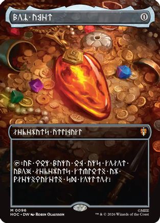 Mox Amber (Borderless) (Dwarvish) (HOC-096) [The Hobbit: Eternal-Legal] Foil