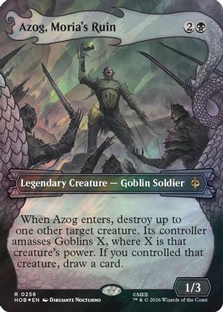 Azog, Moria's Ruin (Showcase) (Surge Foil) (HOB-258) [The Hobbit] Foil
