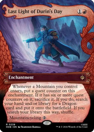 Last Light of Durin's Day (Showcase) (HOB-228) [The Hobbit] Foil