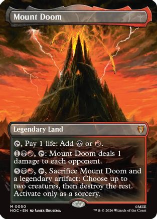 Mount Doom (Borderless) (HOC-050) [The Hobbit: Eternal-Legal] Foil