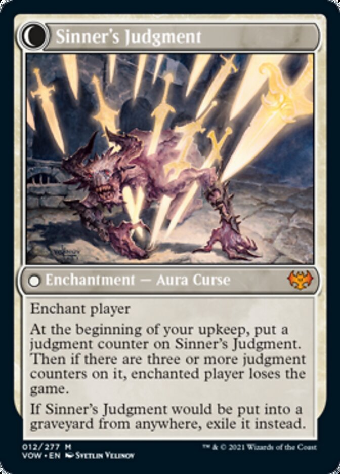 Faithbound Judge // Sinner's Judgment (VOW-012) [Innistrad: Crimson Vow]: (Double Faced Transform) Foil