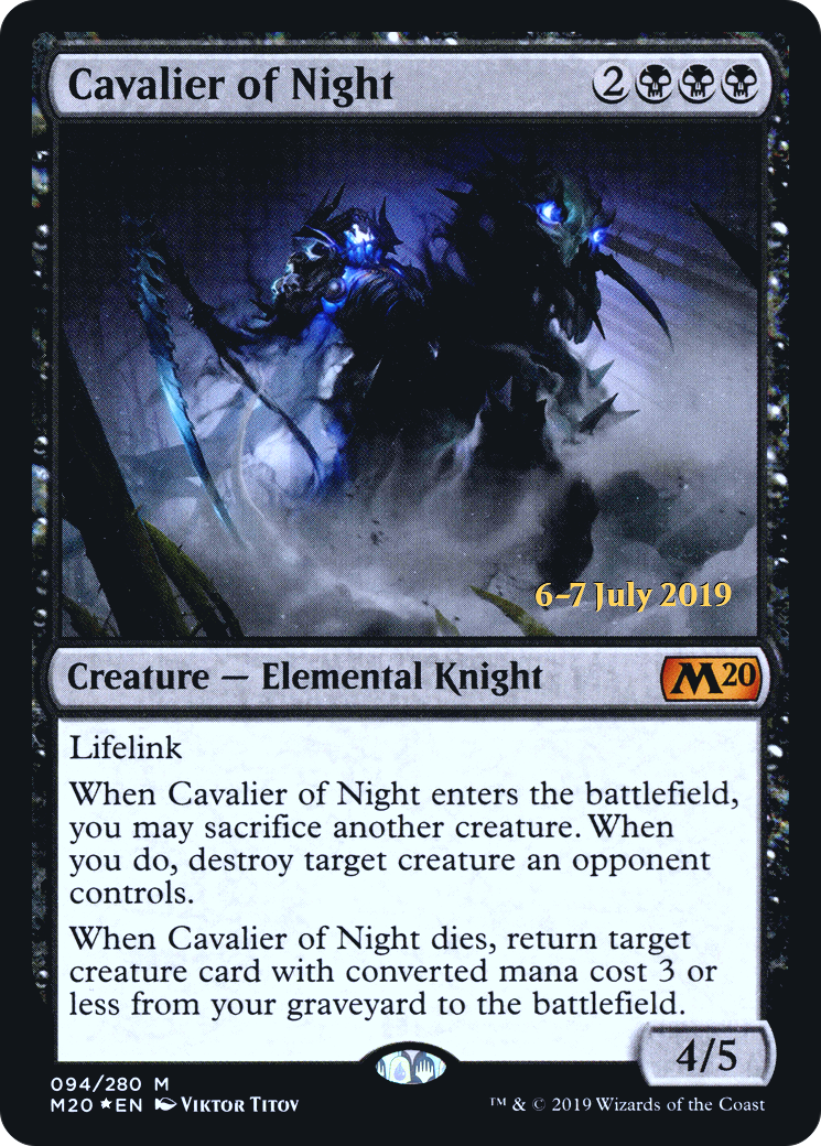 Cavalier of Night (PRE-94S) [Core Set 2020 Promos] Foil