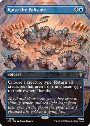 Raise the Palisade (Borderless) (HOC-018) [The Hobbit: Eternal-Legal] Foil