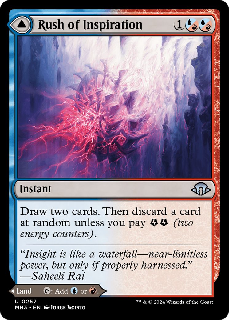 Rush of Inspiration // Crackling Falls (MH3-257) [Modern Horizons 3] Foil