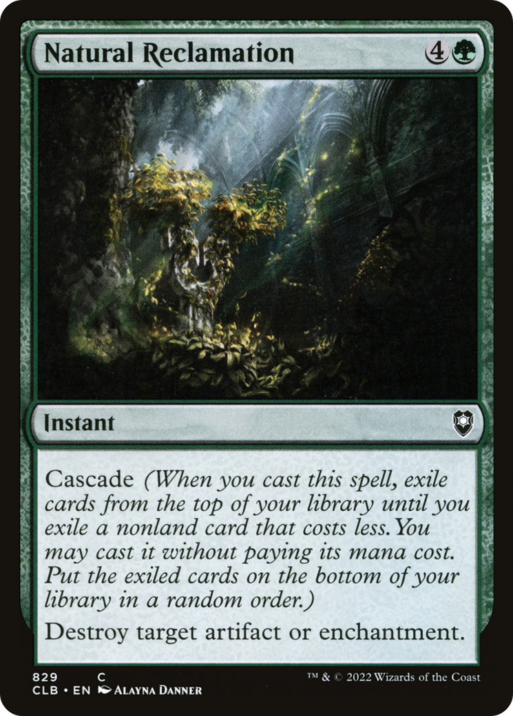 Natural Reclamation (CLB-829) [Commander Legends: Battle for Baldur's Gate]
