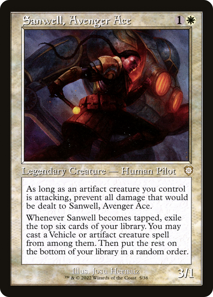 Sanwell, Avenger Ace (Retro Frame) (BRC-005) [The Brothers' War Commander]