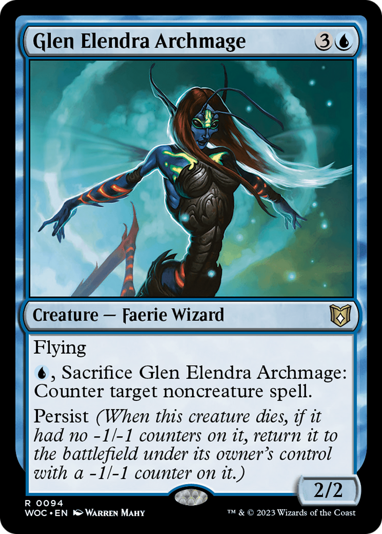 Glen Elendra Archmage (WOC-094) [Wilds of Eldraine Commander]