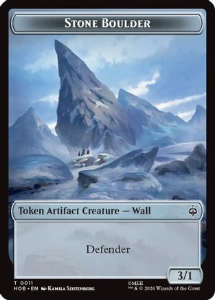 Stone Boulder // Dragon Double-Sided Token (HOB-11 // 5) [The Hobbit] Foil