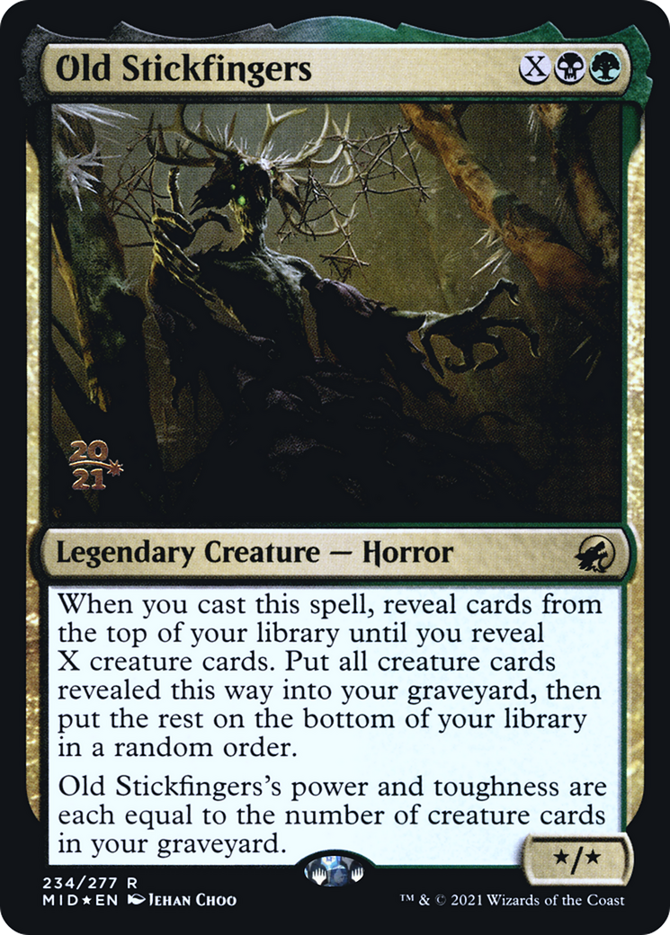 Old Stickfingers (PRE-234S) [Innistrad: Midnight Hunt Promos] Foil