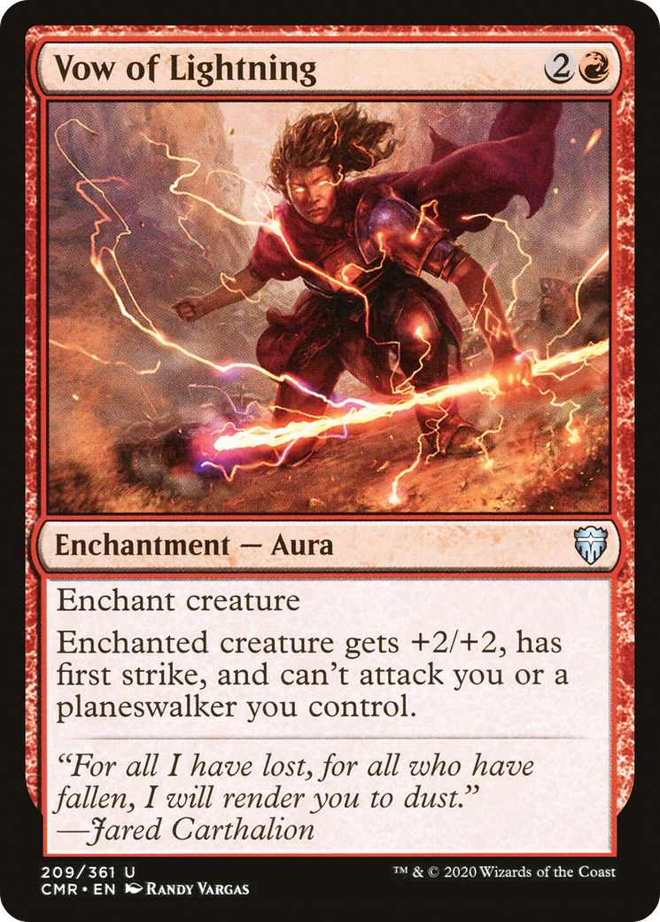 Vow of Lightning (CMR-209) [Commander Legends] Foil