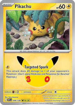 Pikachu - 038/128 38 - [ME 30th Celebration] Holofoil