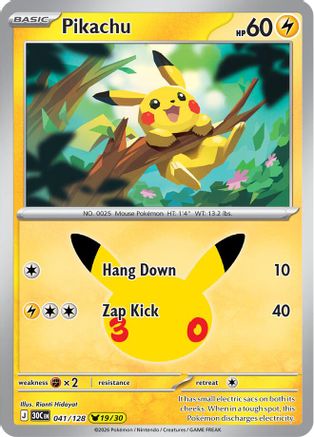 Pikachu - 041/128 41 - [ME 30th Celebration] Holofoil