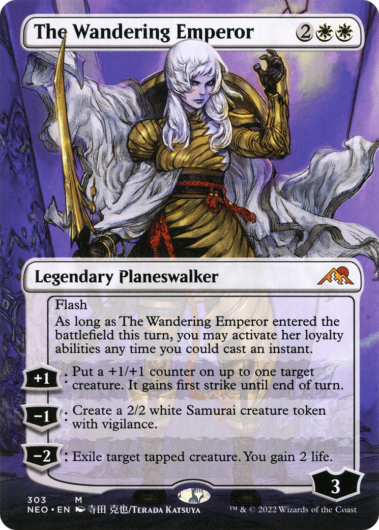 The Wandering Emperor (Borderless) (NEO-303) [Kamigawa: Neon Dynasty]