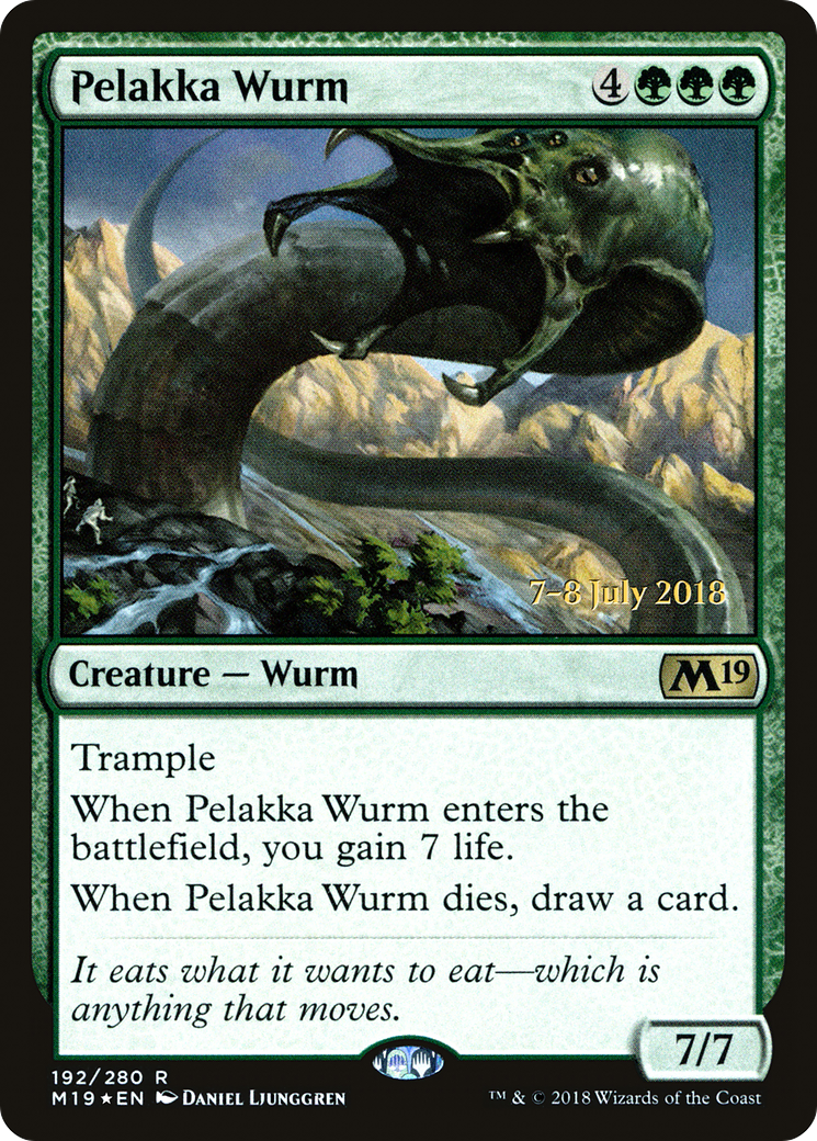 Pelakka Wurm (PRE-192S) [Core Set 2019 Promos] Foil