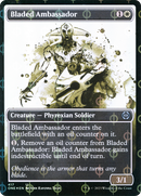Bladed Ambassador (Showcase) (Step-and-Compleat Foil) (ONE-417) [Phyrexia: All Will Be One] Foil