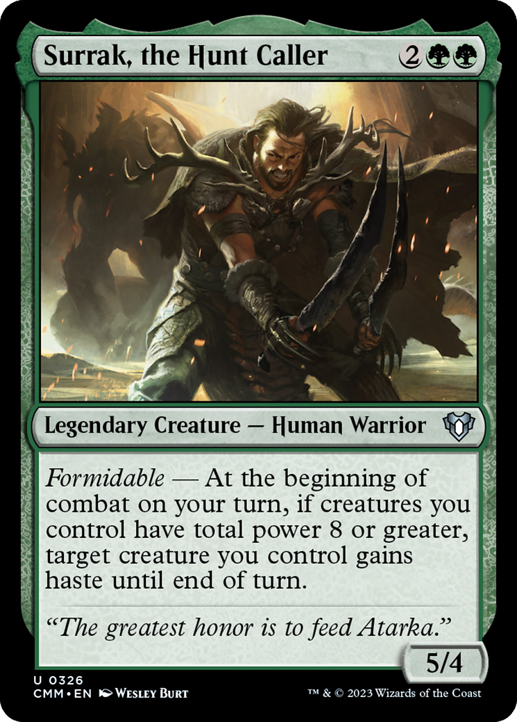 Surrak, the Hunt Caller (CMM-326) [Commander Masters] Foil