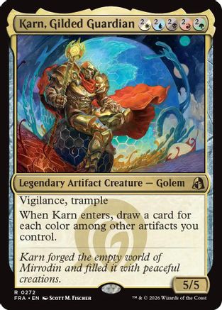 Karn, Gilded Guardian (FRA-272) [Reality Fracture] Foil