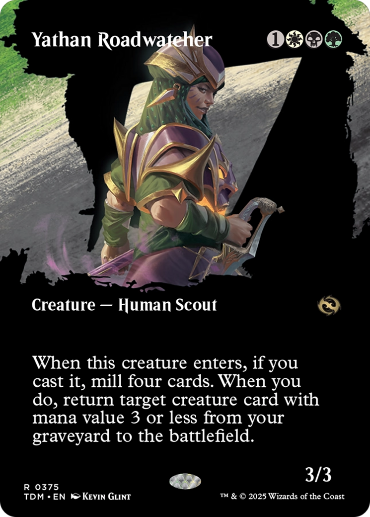 Yathan Roadwatcher (TDM-375) [Tarkir: Dragonstorm]: (Showcase) (Borderless) Foil
