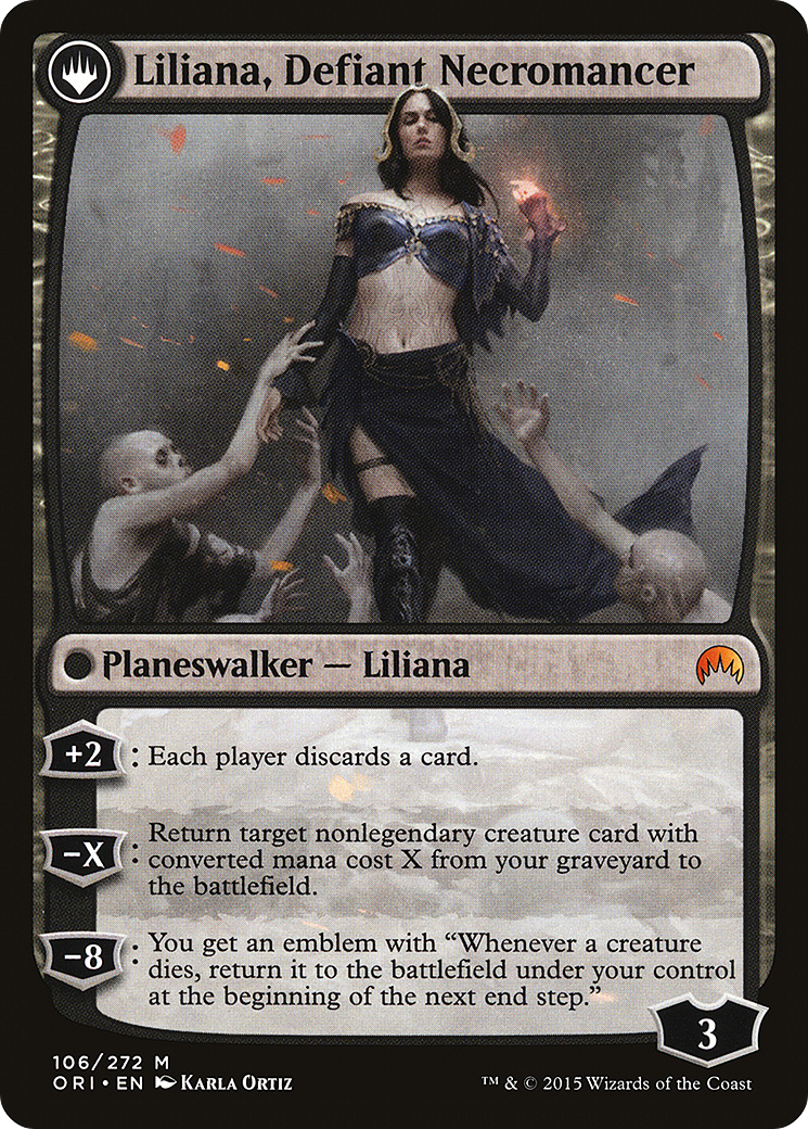 Liliana, Heretical Healer // Liliana, Defiant Necromancer (LIST-ORI-106) [The List]: (originpwdfc)