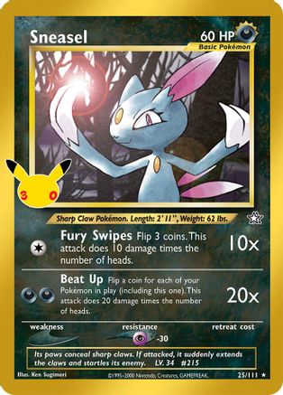 Sneasel 25 - [ME 30th Celebration Classic Collection] Holofoil