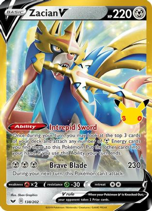 Zacian V 138 - [ME 30th Celebration Classic Collection] Holofoil