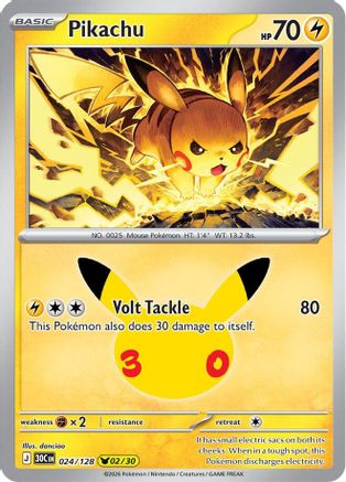 Pikachu - 024/128 24 - [ME 30th Celebration] Holofoil