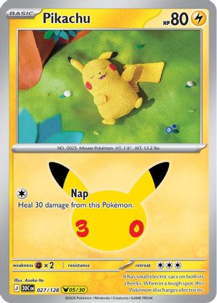 Pikachu - 027/128 27 - [ME 30th Celebration] Holofoil