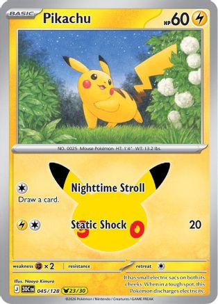 Pikachu - 045/128 45 - [ME 30th Celebration] Holofoil