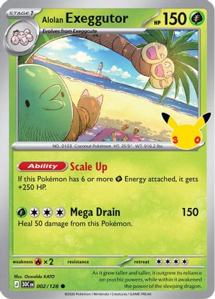 Alolan Exeggutor - 002/128 2 - [ME 30th Celebration] Holofoil