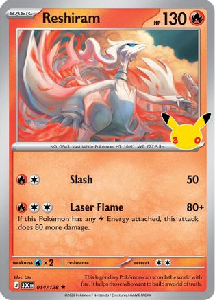 Reshiram 14 - [ME 30th Celebration] Holofoil