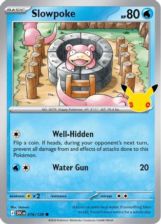 Slowpoke 16 - [ME 30th Celebration] Holofoil