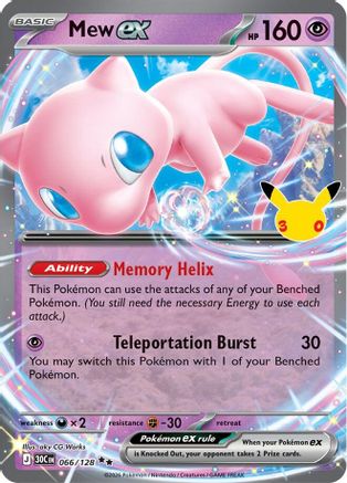 Mew ex - 066/128 66 - [ME 30th Celebration] Holofoil