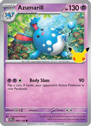 Azumarill 68 - [ME 30th Celebration] Holofoil