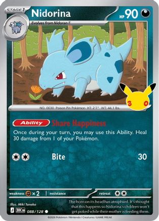 Nidorina 88 - [ME 30th Celebration] Holofoil