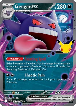 Gengar ex - 090/128 90 - [ME 30th Celebration] Holofoil