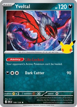Yveltal 100 - [ME 30th Celebration] Holofoil