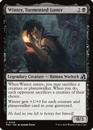 Winter, Tormented Loner (FRA-240) [Reality Fracture] Foil