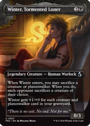 Winter, Tormented Loner (Borderless) (FRA-307) [Reality Fracture] Foil
