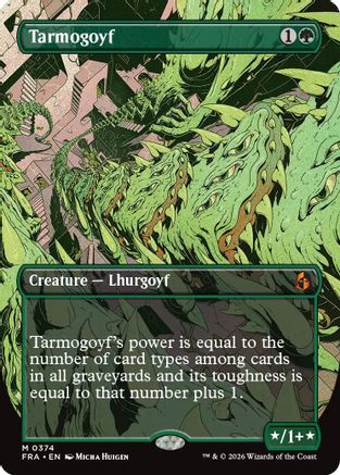 Tarmogoyf (Borderless) (FRA-374) [Reality Fracture] Foil