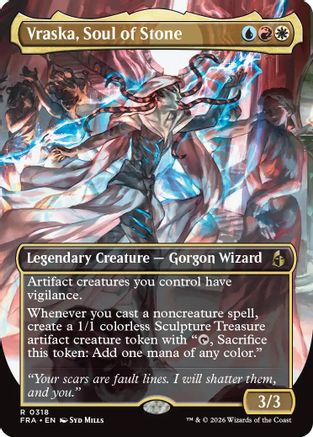 Vraska, Soul of Stone (Borderless) (FRA-318) [Reality Fracture] Foil