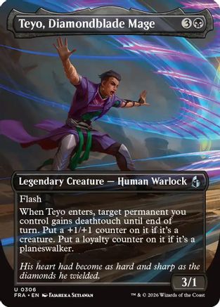 Teyo, Diamondblade Mage (Borderless) (FRA-306) [Reality Fracture] Foil