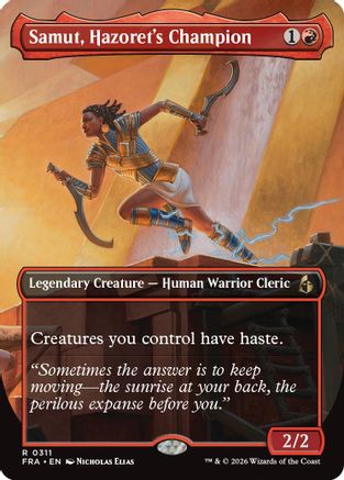Samut, Hazorer's Champion (Borderless) (FRA-311) [Reality Fracture] Foil
