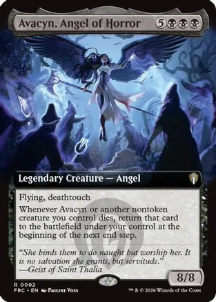 Avacyn, Angel of Horror (Extended Art) (092) [Commander: Reality Fracture]