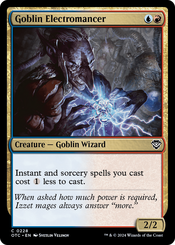Goblin Electromancer (OTC-228) [Outlaws of Thunder Junction Commander]