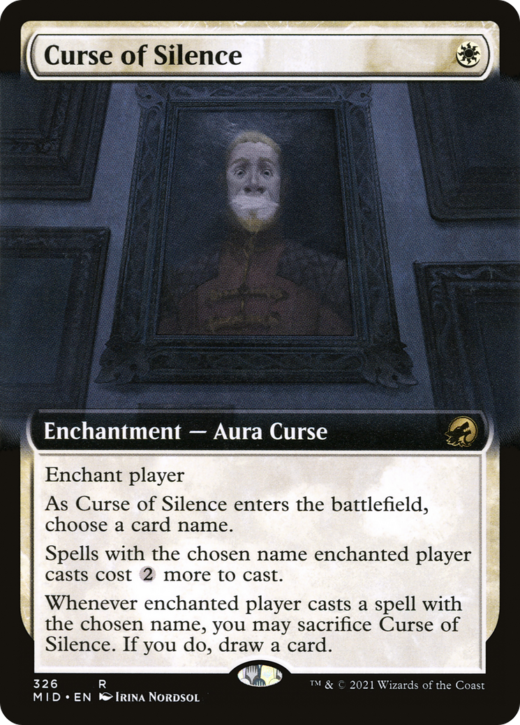 Curse of Silence (Extended Art) (MID-326) [Innistrad: Midnight Hunt]