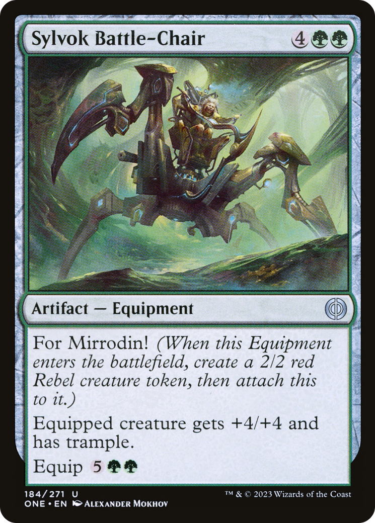 Sylvok Battle-Chair (ONE-184) [Phyrexia: All Will Be One] Foil