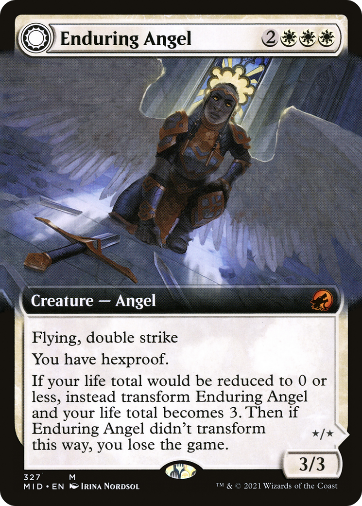 Enduring Angel (Extended Art) (MID-327) [Innistrad: Midnight Hunt]