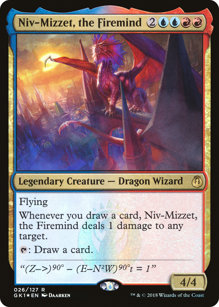 Niv-Mizzet, the Firemind (GR1-026) [GRN Guild Kit] Foil