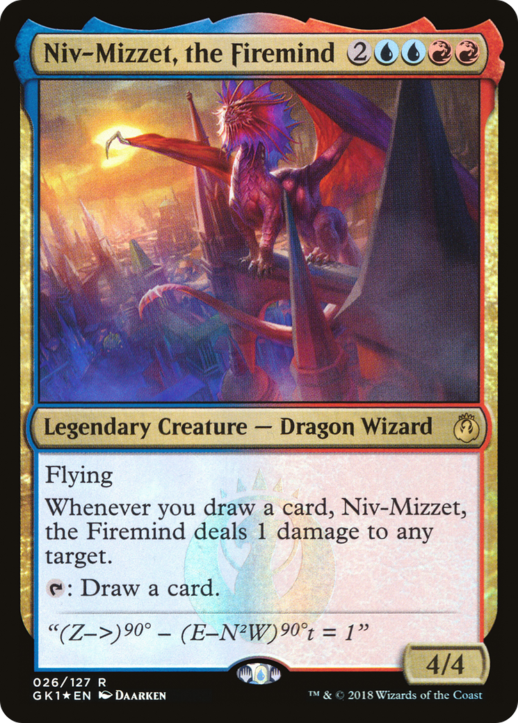 Niv-Mizzet, the Firemind (GR1-026) [GRN Guild Kit] Foil